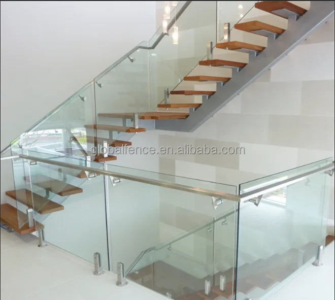 Reilbu 304 Stainless Steel Square Glass Spigots Staircase Spigot Clamp  Balustrade Railing Balcony Glass Floor Clamp