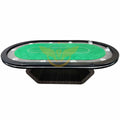 YH Custom 10 Person Wooden Green Texas Hold'Em Poker Table for Casino Club