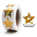 Roll Packaging Colored Radium Stars Stickers Gift Products Decorative Sealing Stickers Adhesive Labels