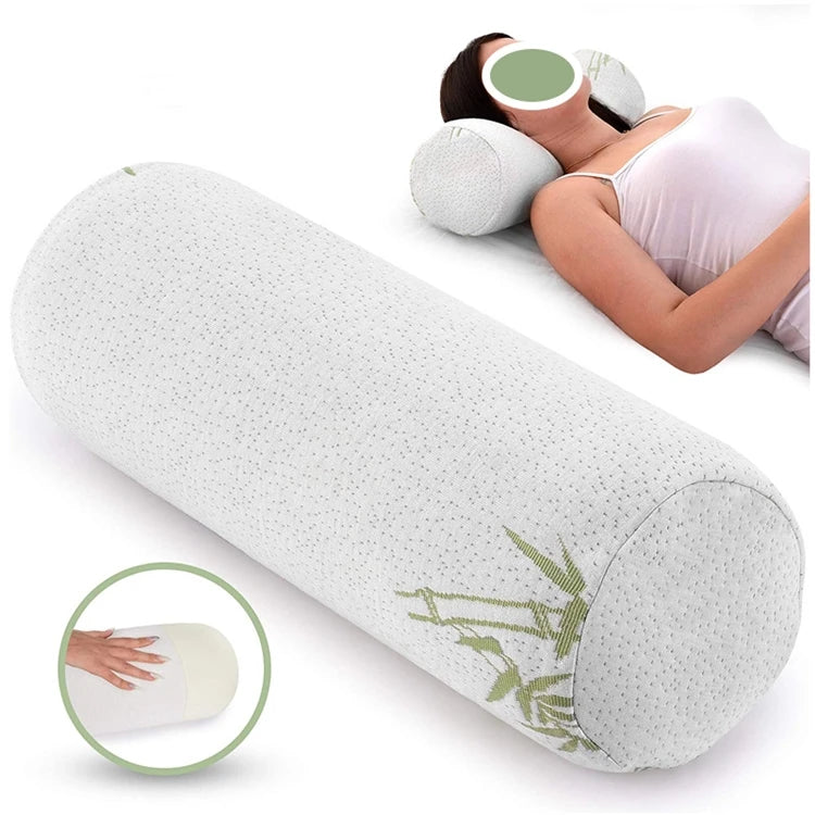 WJ-181 Customized Cylindrical Memory Foam Neck & Leg Pillow with Slow Rebound for Hotel Use Pain Relief Massage