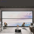 Fuson Modern Automatic Window Aluminum Alloy Frame Fiberglass Screen Netting Vertical Roller Blind Folding Magnetic Villas