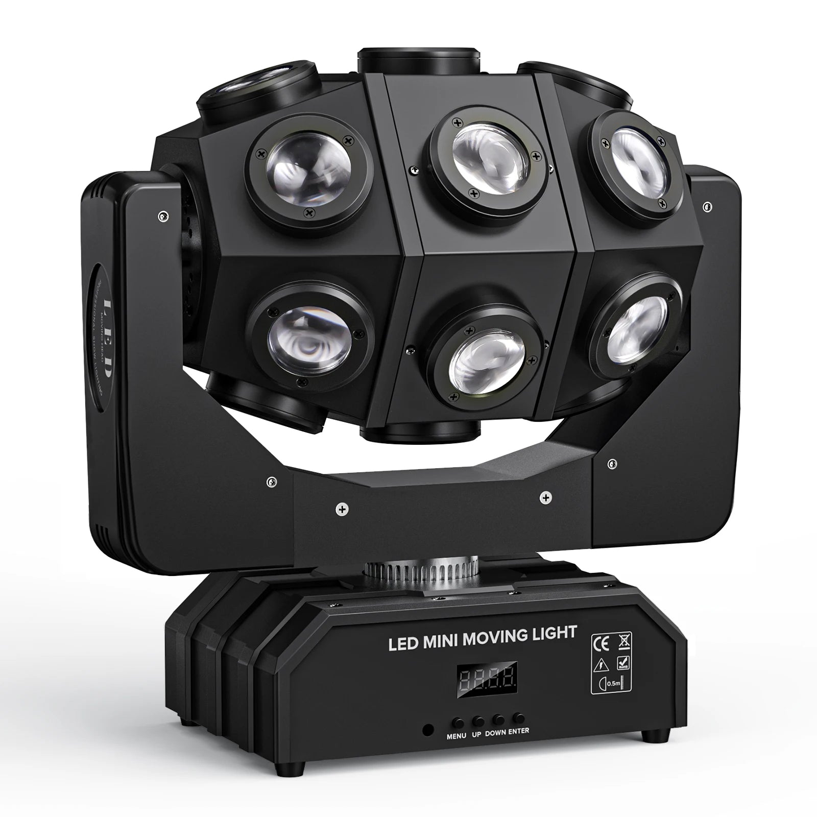Moving Head Light Beam Strobe Light LED RGBW Ball Stage Light Sound Activated DMX512