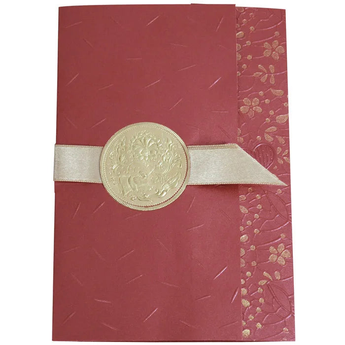 Bespoke Bridal Wedding Invitation Cards Baby Shower Birthday Party Dowry Cards Embossed Tri-fold Cards