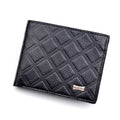 New Modern Men's Wallet Fashion Embossed Plaid Multi-card Short Wallet Men Custom