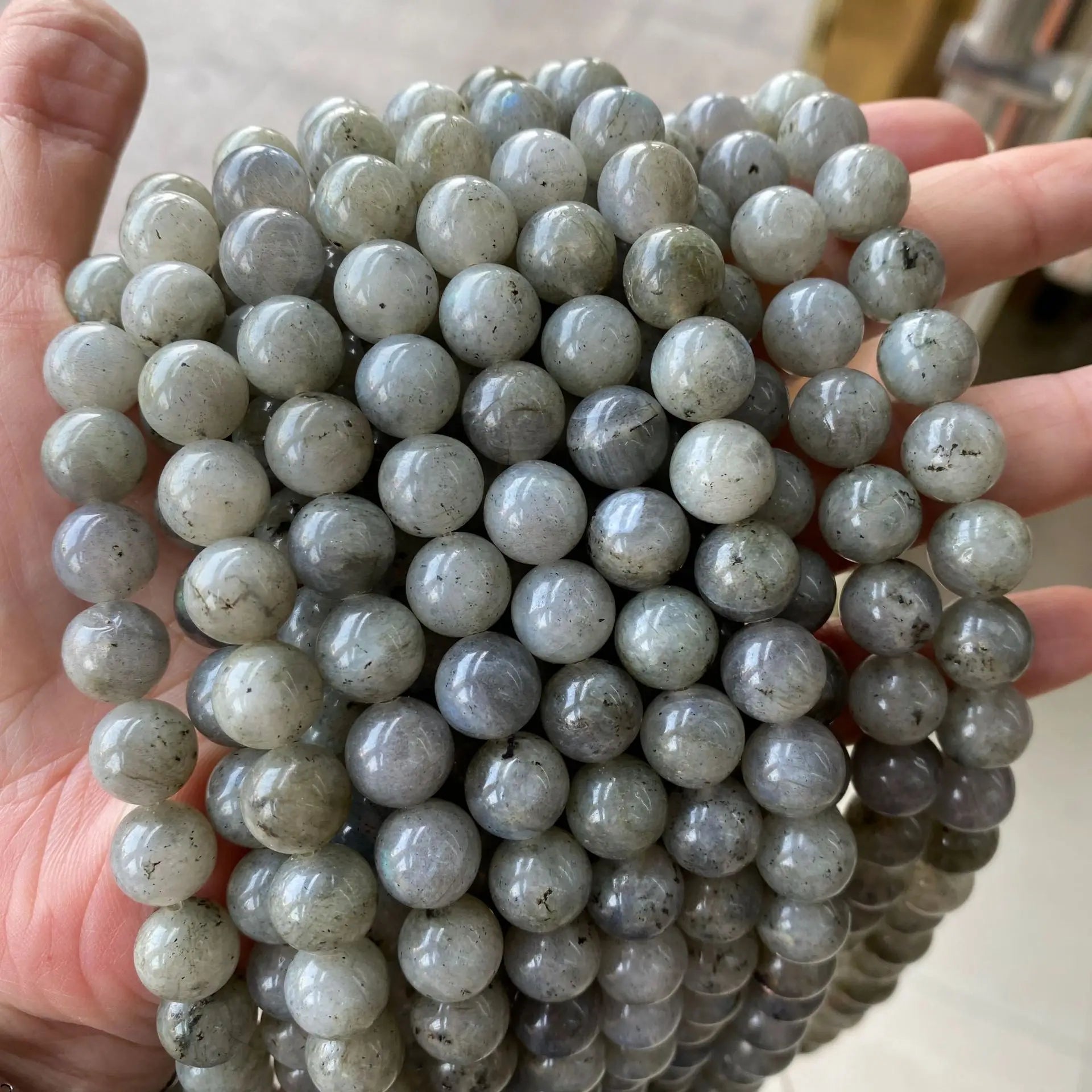 Natural Labradorite Loose Beads Gemstone Crystal Round Labradorite Stone Beads for Jewelry Making
