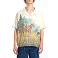 Custom Printed Yarn Dyed Jacquard 100% Cotton Anti-Wrinkle Breathable Short Sleeve Boxy Fit Button-Up Turn-down Collar Casual