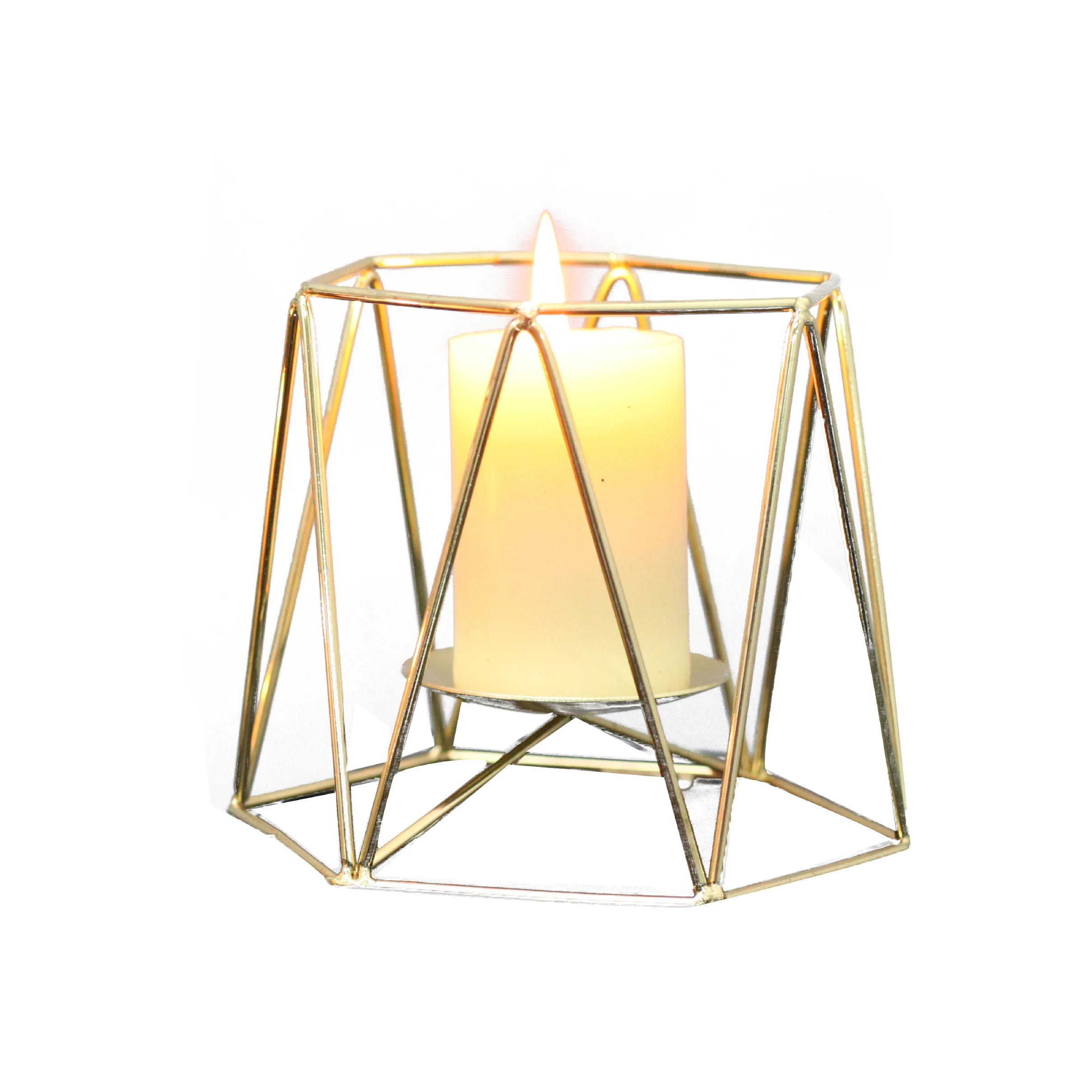 Nordic Luxury Crystal Candlestick Metal Hollow Decorative Candle Holders for Home Decoration for Valentine's Day Gifts