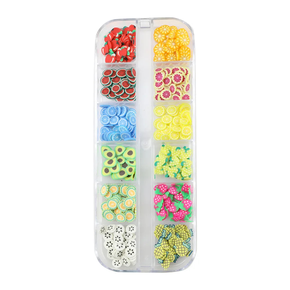 2021 New Design Fruits Fimo Slices Polymer Clay Soft Ceramic Patch for Nail Art
