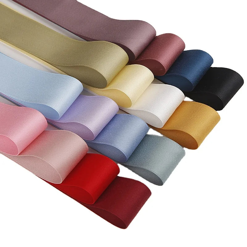 Polyester Cotton Solid Color Webbing Clothing Straw Hat Flowers Gift Box Aromatherapy Decorative Hair Ornaments DIY Bow Ribbons