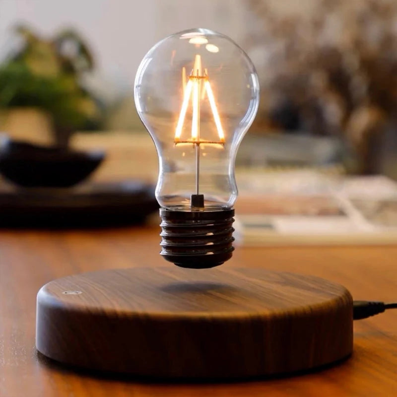 Floating Glass Light Bulb Magnetic Levitating LED Table Lamp with Touch Control for Bedroom Night Light Personalized Gift