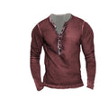 Ttop Fashion Men's Casual Shirt Long Sleeve V Neck Lace up Hippie Beach Tee Shirts Yoga Summer Top