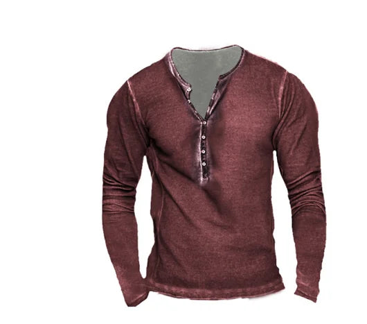 Ttop Fashion Men's Casual Shirt Long Sleeve V Neck Lace up Hippie Beach Tee Shirts Yoga Summer Top