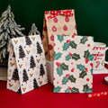 Merry Christmas Favor Paper Bag Santa Snowman Candy Chocolate Cookie Baking Pastry Treat Gift Paper Bag
