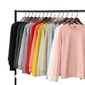 300GSM Custom Long Sleeve T-Shirt Oversized Fitness Cotton Blank for Men O-Neck Jersey Polyester/Cotton Material Solid Pattern