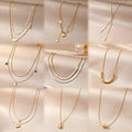 Hot Sale  Stainless Steel Necklace for Women Exquisite Simple Popular Pendant Necklaces 18k Gold Plated Chain Jewelry