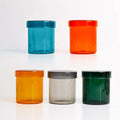 High Borosilicate Blue Grey Green Glass Candle Jars in Bulk with Lid