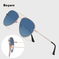 Boyarn High End Men Sunglasses Stainless Steel Frame Pc Lenses Reverse Lenses Sunglasses Mirrored Shades Wholesale