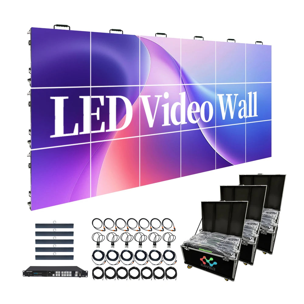 P3.91 2X3m Indoor Led Wall Church Ekran 2K 4K Movable Led Screen Display Video Wall Panel for Showroom Exhibition Night Club