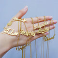 SP Trendy Necklace With Name Custom Name Plate Personalized Custom Stainless Steel Name Necklace Jewelry