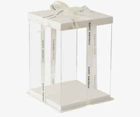 CHIYIN Wholesale Custom10 X 10 X 2.5 & 5 Inch Cardboard Cake Boxes in Bulk Cake Box With Window