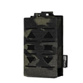 TOPTACPRO Laser Cut Camo Molle Magazine Carrier Pouch Waist Belt Single Magazine Pouch for 5.56mm Magazine