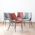 Wholesale Modern Nordic Luxury PU Leather Dining Chairs with Stainless Steel Legs for Restaurant and Home Bar Use