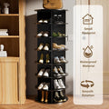 7 Tier Shoe Display 360 Shoe Rack Lazy Susan Rotating Shoe Rack Tower for Home Black