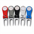 Metal Golf Divot Tool Pitch Fork with Magnetic Ball Marker