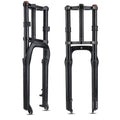 Bolany 20 26 4.0\" Double Shoulder Bike Fork Magnesium Alloy Air MTB Suspension Fork Disc Brake Fit for Fat Snow Urban Bikes