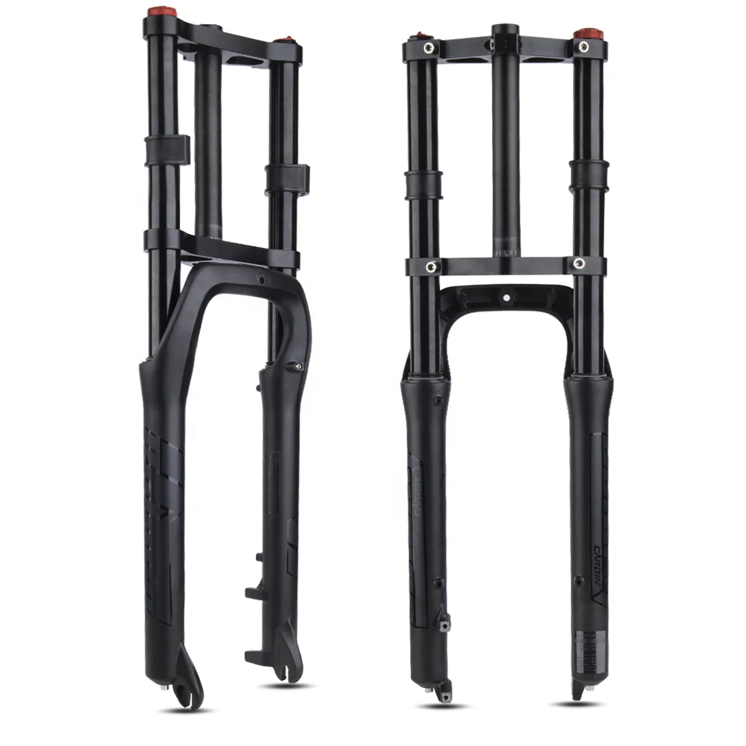 Bolany 20 26 4.0\" Double Shoulder Bike Fork Magnesium Alloy Air MTB Suspension Fork Disc Brake Fit for Fat Snow Urban Bikes