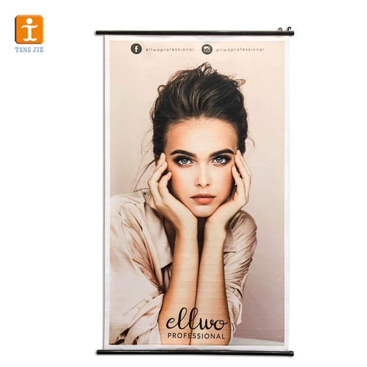 Customized Wall Scroll  Scroll Hanging Indoor Outdoor Banner Anime Hanging Poster Aluminum Rod