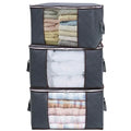 Nonwoven Fabric Foldable Closet Underbed Storage Bags for Comforter Sheet Blanket Bedroom