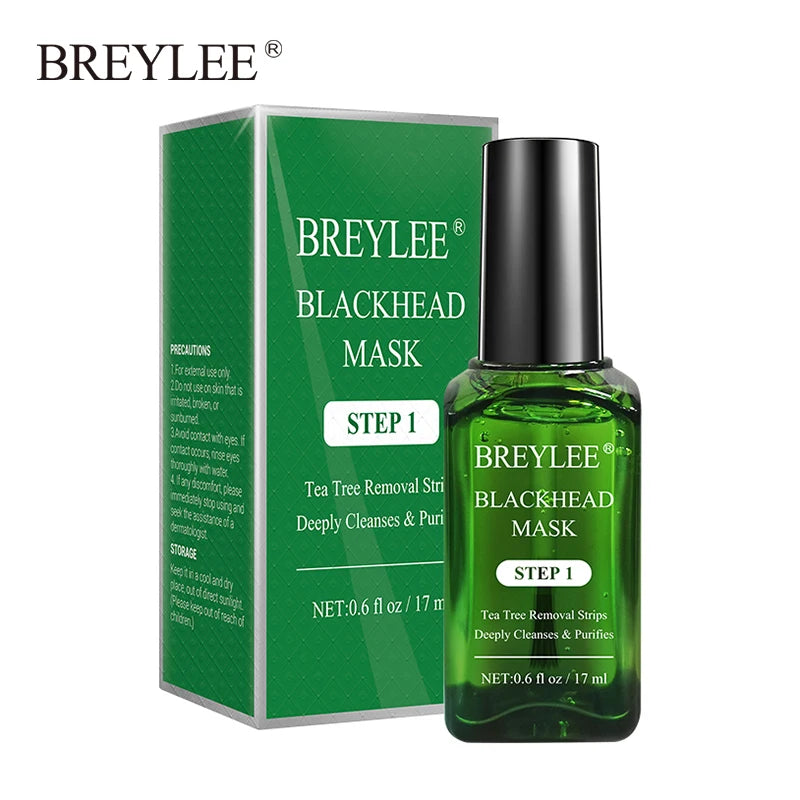 Private Label Deep Cleansing Blackhead Remover Tea Tree Removal Strips Beauty Care BREYLEE Blackhead Mask
