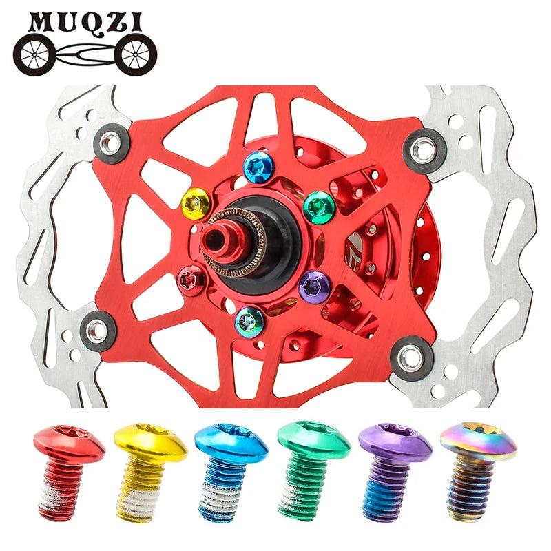 MUQZI Bicycle Disc Brake Rotor Bolts T25 M5*9mm MTB Road Bike Steel Disc Brake Rotor Fixing Screws