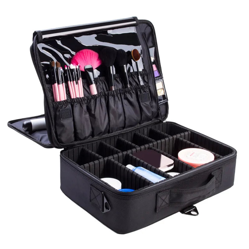 Hot Sale Waterproof Beauty Travel Organizer Artists' Brushes PU Customize Bag Custom Portable Professional Makeup Case