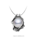 Certified Aliexpress Wish Hot Sale 925 Silver Pearl Clamshell Pendant Freshwater Pearl Pendant Fashion