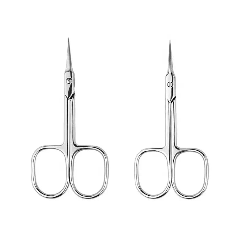 Multi-Functional Curved Blade Scissors Stainless Steel Safety Manicure Nail Cuticle Scissors Sharp Tip Beauty Tool
