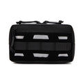 1000D Nylon Laser Cut Waterproof Durable Black Tactical Travel Tool Waist Pouch Bag with Reflective Stripe