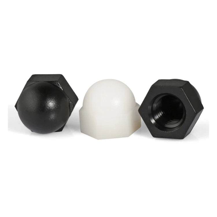 Cap Nuts Black Nylon Plastic Round Dome Bolt Nut Protection Caps Cover Decorative Hex Hexagon Nut Cap