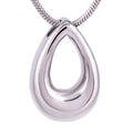 Hollow Heart Tear Drops Urn Stainless Steel Water Drop Ash Urn Pendant Memorial Ashes Holder Keepsake Cremation Locket Necklace