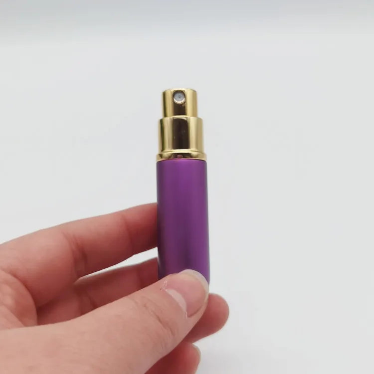 Eco-friendly Portable 5ml Travel Mini Container Aluminum Refillable Perfume Glass Bottle Spray Refillable Atomizer Pocket Travel