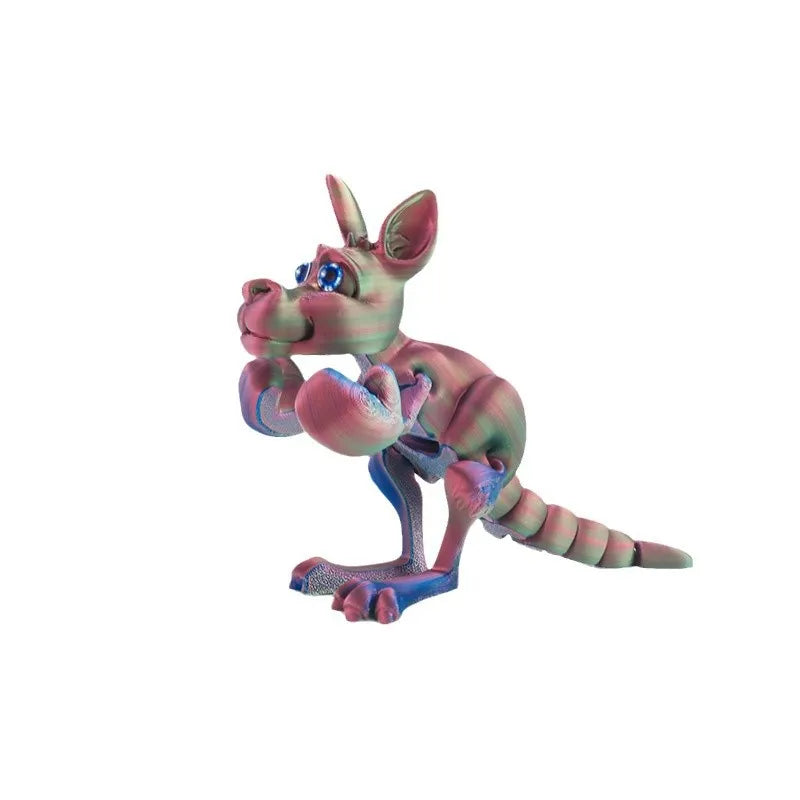 3D Printed Kangaroo Joint Movable Creative Model Durable PLA Material Hand-Animated Cross-Border Ornaments Toys Novelty Gag Toys
