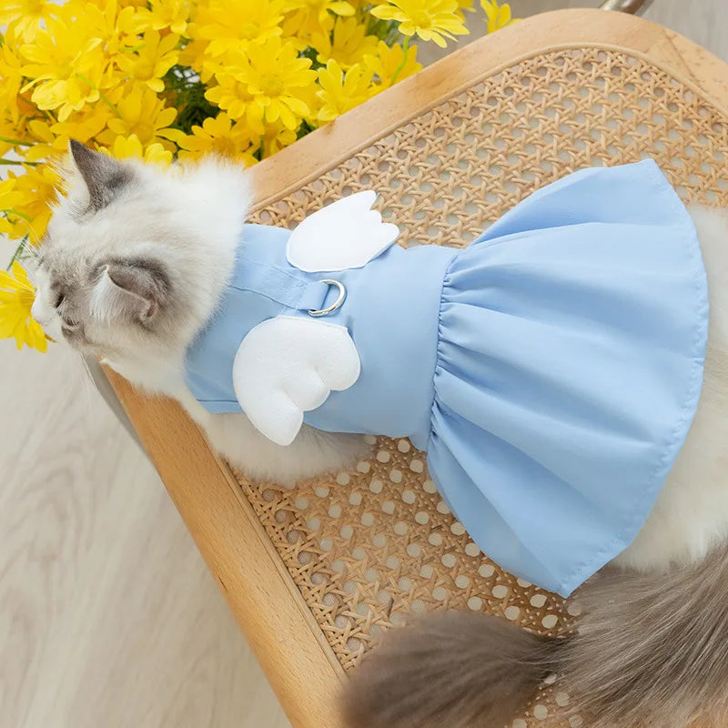 2025 Angel Harness Dress Spring/Summer New Dog Clothes Wholesale for Teddy and Small Breed Dogs Pet Supplies Wholesale