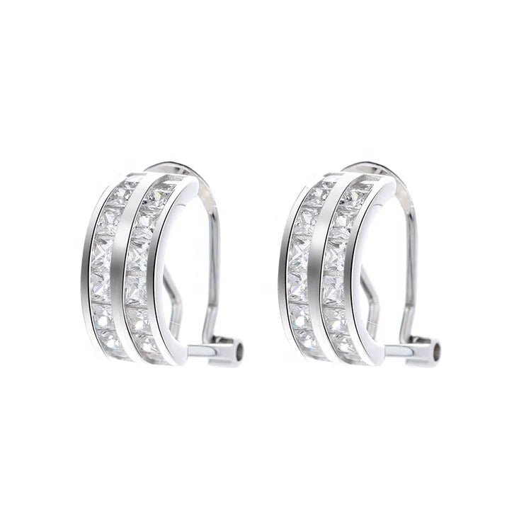 Trendy Hook Earrings 925 Sterling Silver Jewelry Cute Stud Earrings Anniversary Gift for Girls
