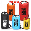 2L 3L 5L 8L 10L 15L 20L 30L 50L Boating Floating Hiking Kayak Wet Custom Logo Outdoor 500D PVC Waterproof Dry Bag
