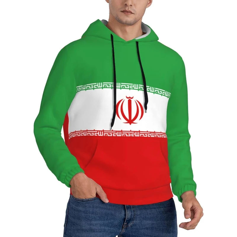 Fitspi Iran Flag Iranian 3D Printed Hoodie Pullover Sweatshirts Country Pride Hoodies Patriotic Men Hoody