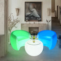 Rechargeable LED Illuminated Nightclub Furniture Waterproof Garden Event Bar Lounge Set Made of Durable Plastic