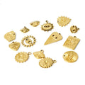 Demon Eye 18k Gold Plated Charm Irregular Coin Heart Bar Charm Jewelry Making for Pendant Necklace Bracelet