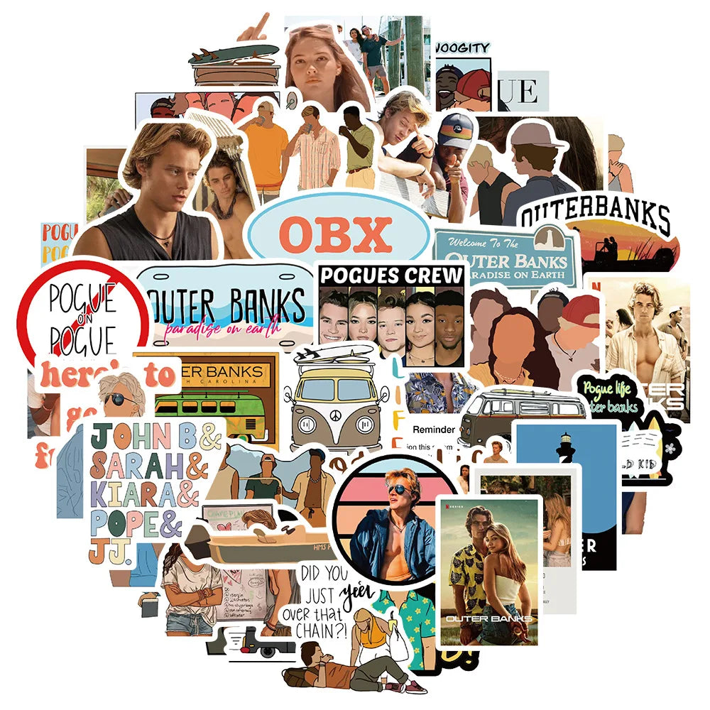 Newly 50PCS Suspense Adventure USA TV Show Outer Banks Sticker
