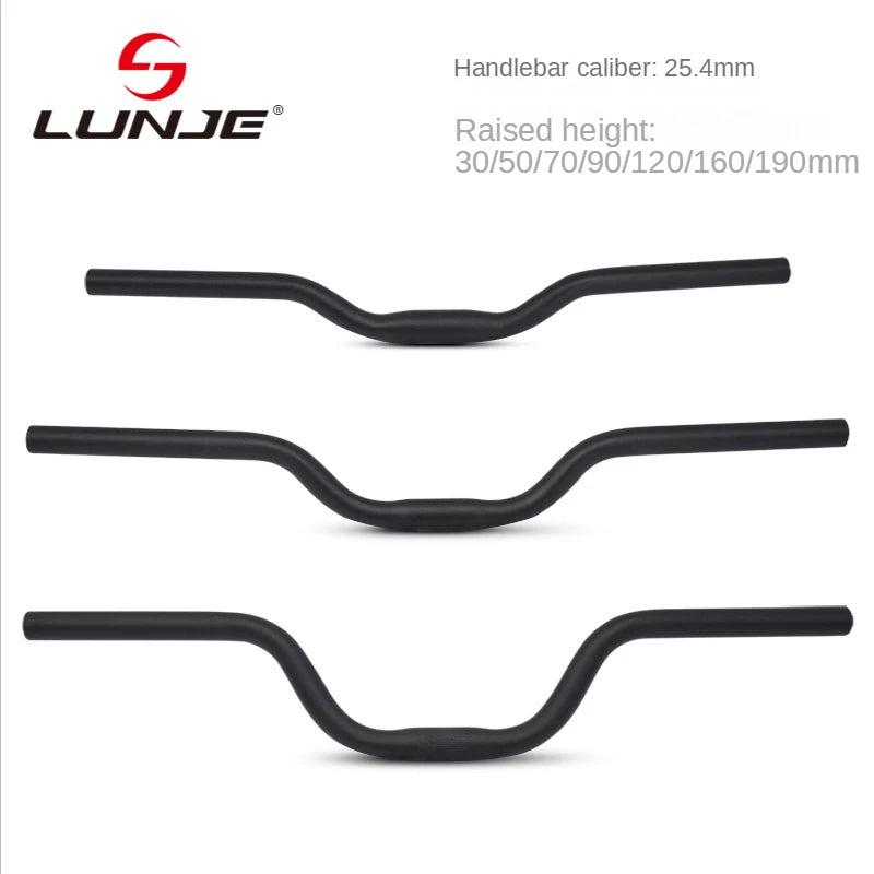 LUNJE Bicycle Handle Bar Folding Bicycle U-Shaped Handlebar Bent Handlebar 25.4 * 600mm Aluminum Alloy Swallow Handle